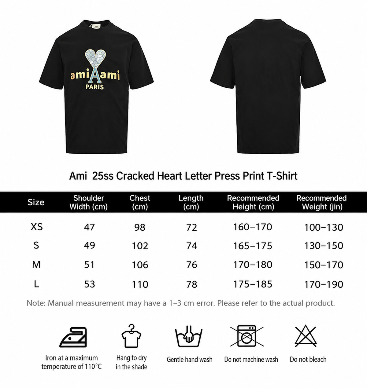 2026 AMI PARIS Unisex Starlight T-Shirts