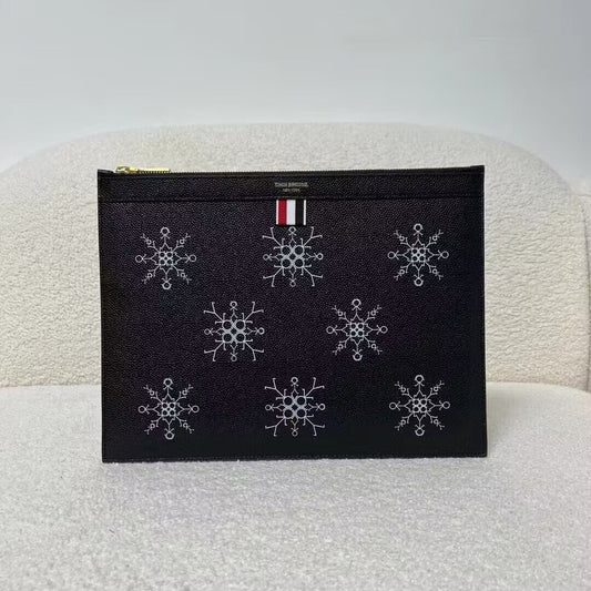 Thom Browne Top-grade cowhide clutch