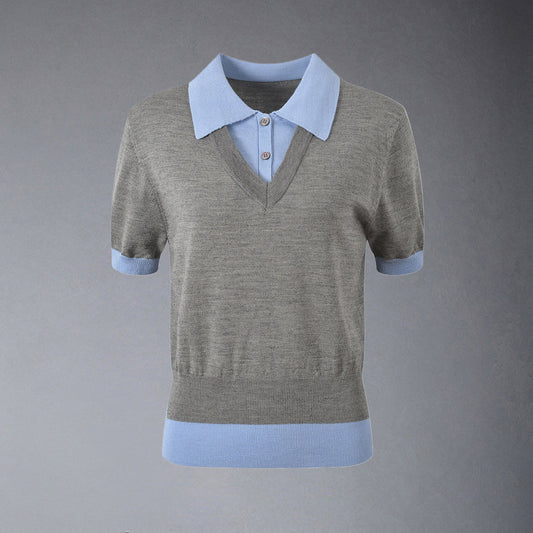 Thom Browne Women Ribbon POLO shirt