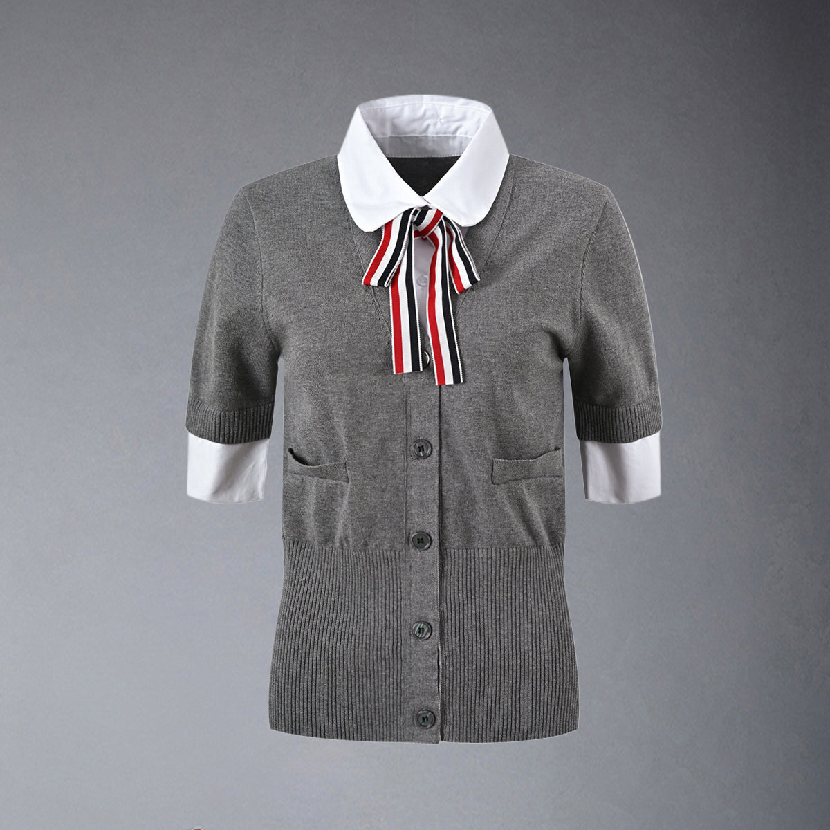 Thom Browne  Women Ribbon POLO shirt