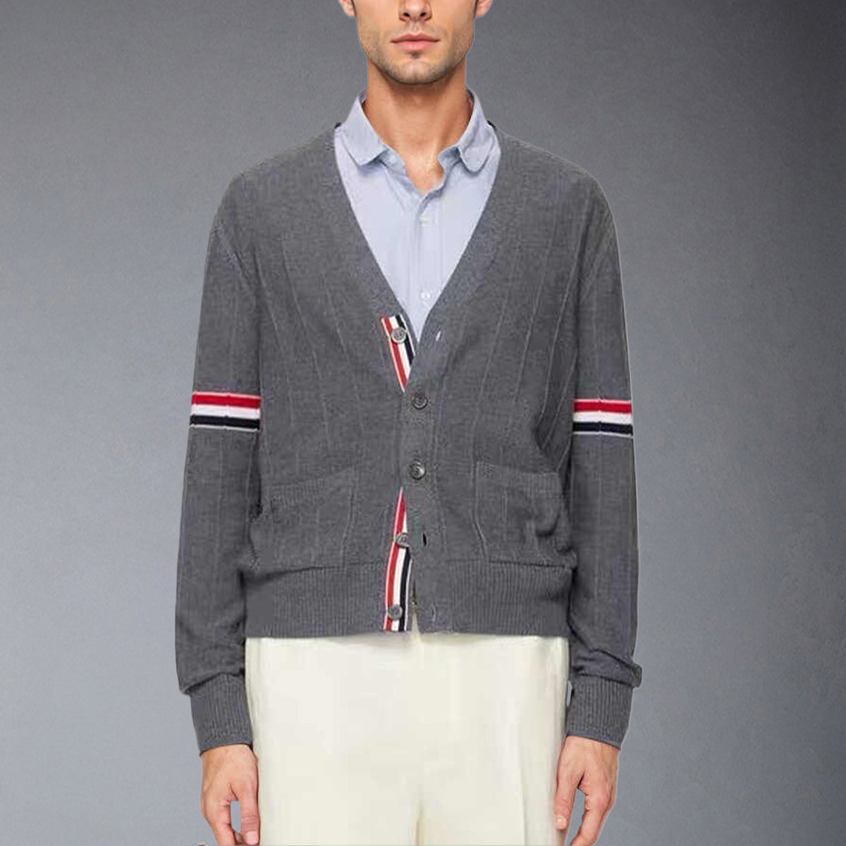 Thom Browne  Knitted sweater coat