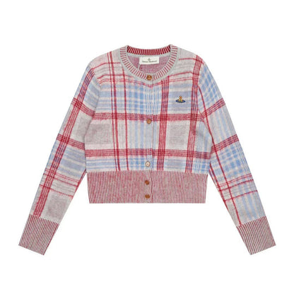 Vivienne Westwood 2026 Plaid Cotton-Wool Cardigan