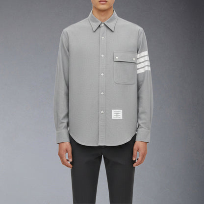 Thom Browne Solid-Color Pocket shirt