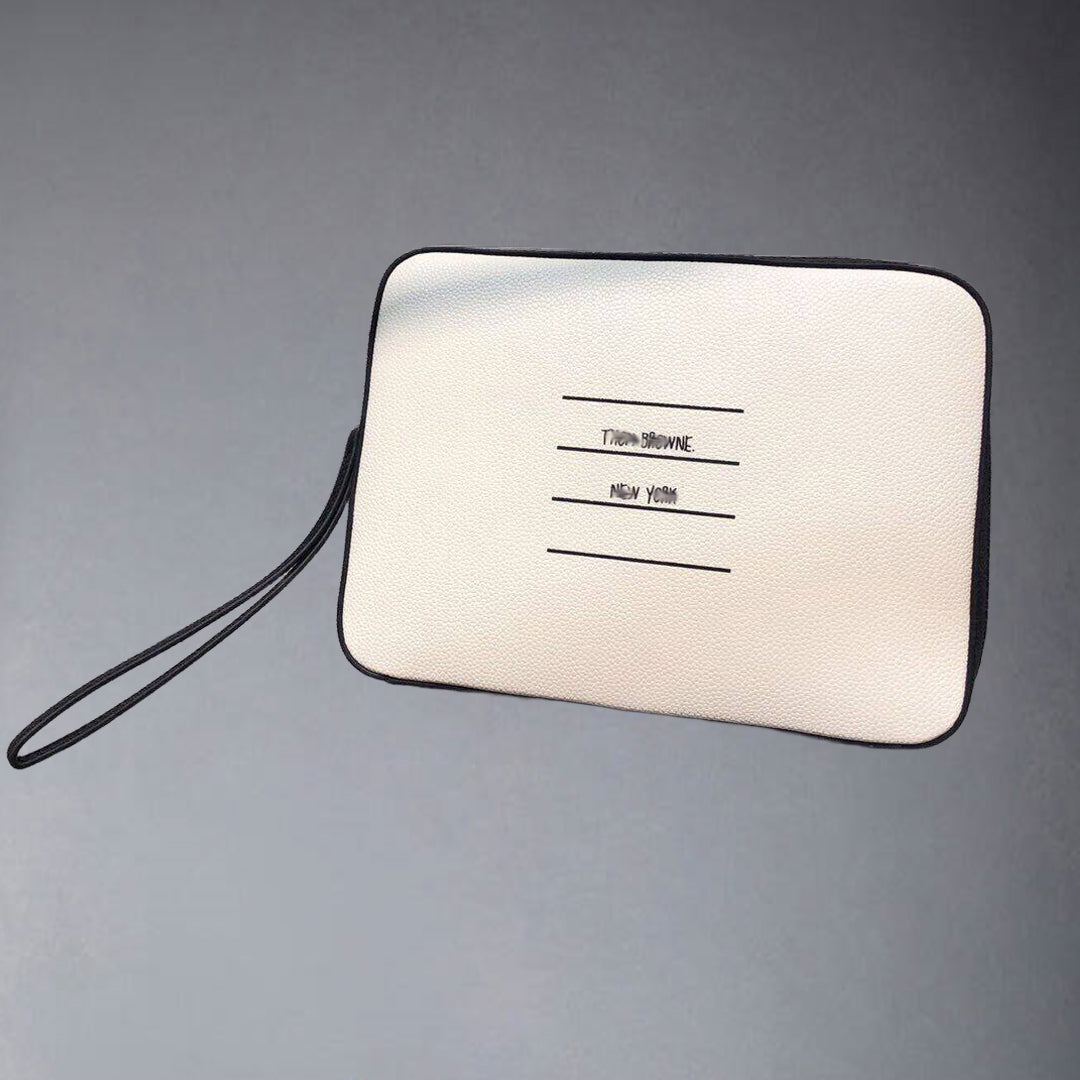 Thom Browne  Top-tier two-tone clutch