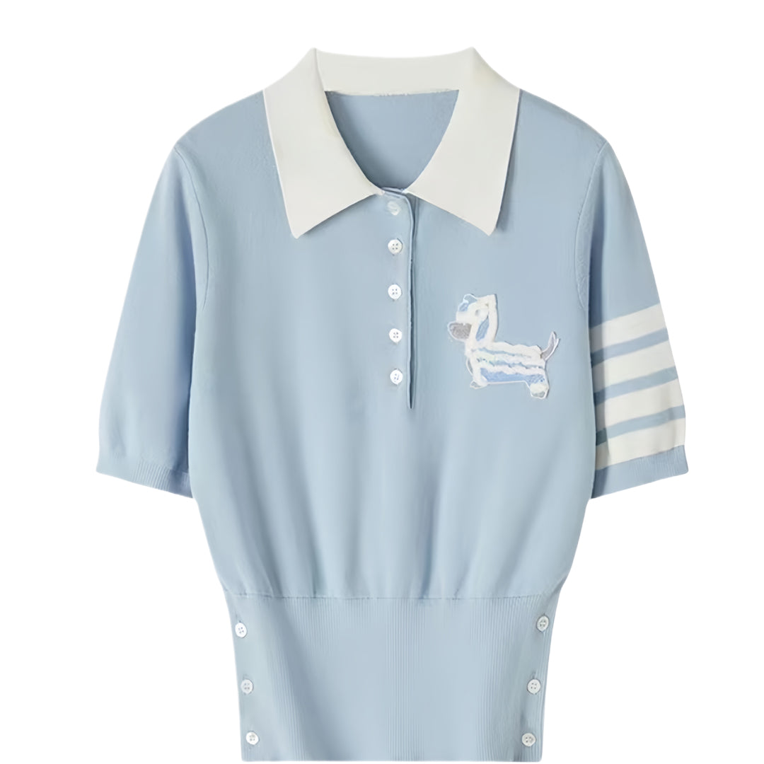 Thom Browne  Women puppy POLO shirt
