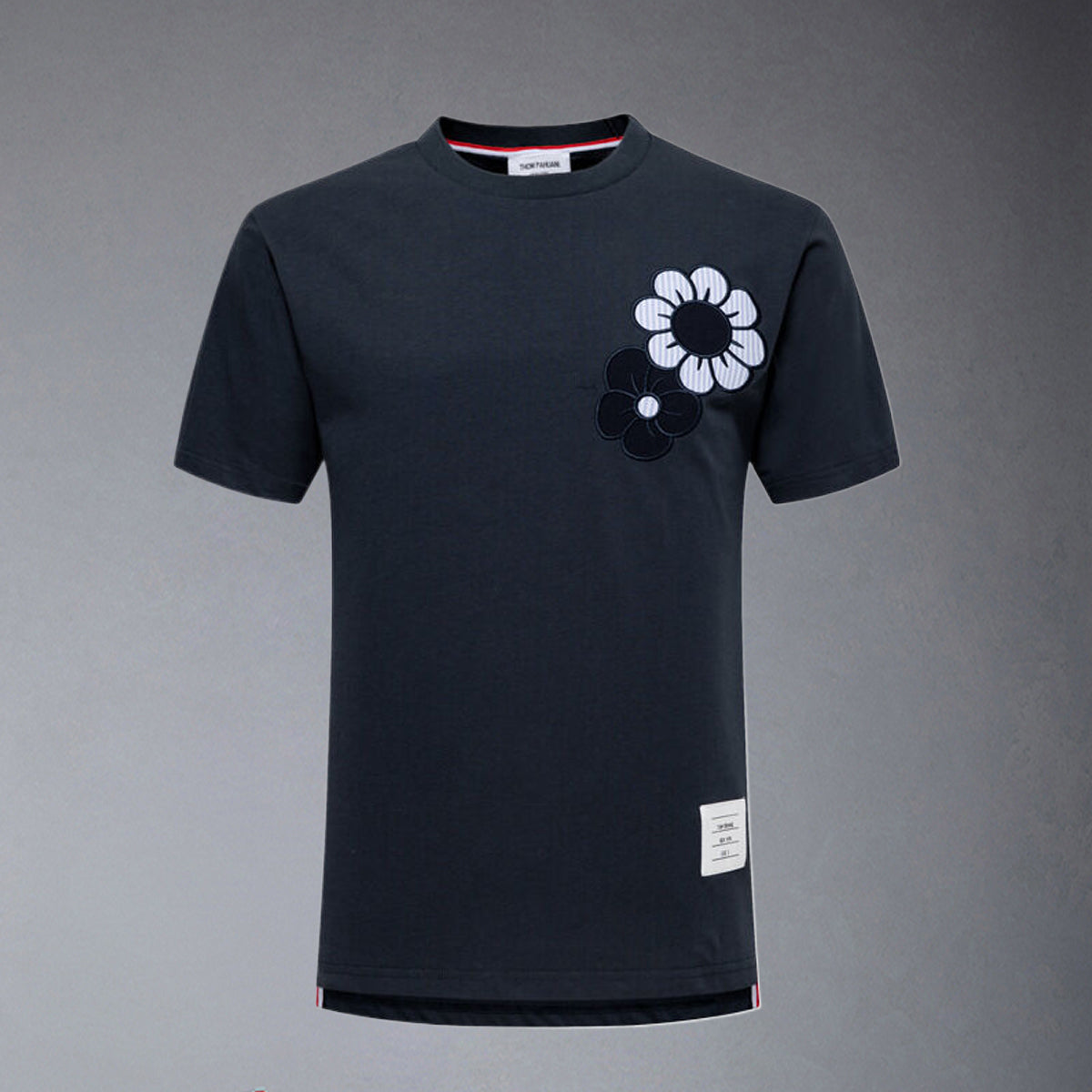 Thom Browne Floral Embroidery T-shirt