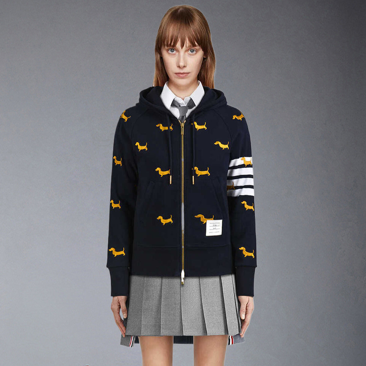 Thom Browne embroidery Hoodie
