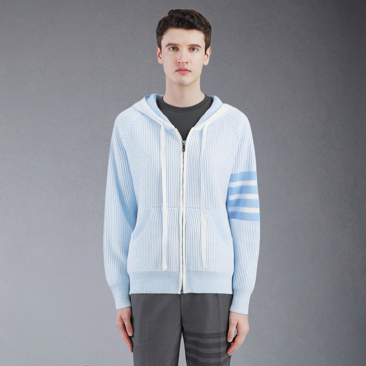 Thom Browne 2025 Rainbow Stripes Hoodie