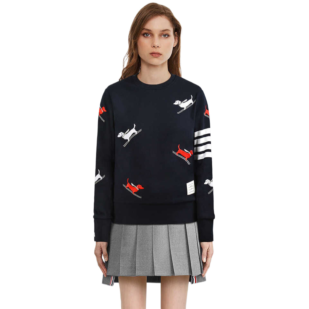 Thom Browne  Puppy Embroidery Sweatshirt