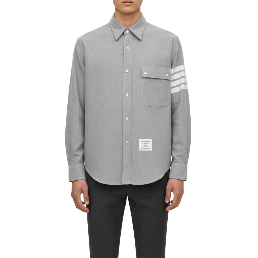 Thom Browne Solid-Color Pocket shirt