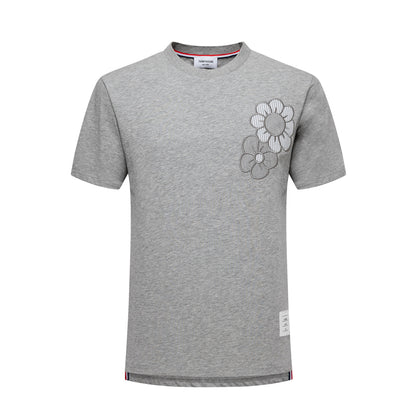 Thom Browne Floral Embroidery T-shirt