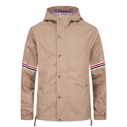 Thom Browne Khaki Hooded Jacket