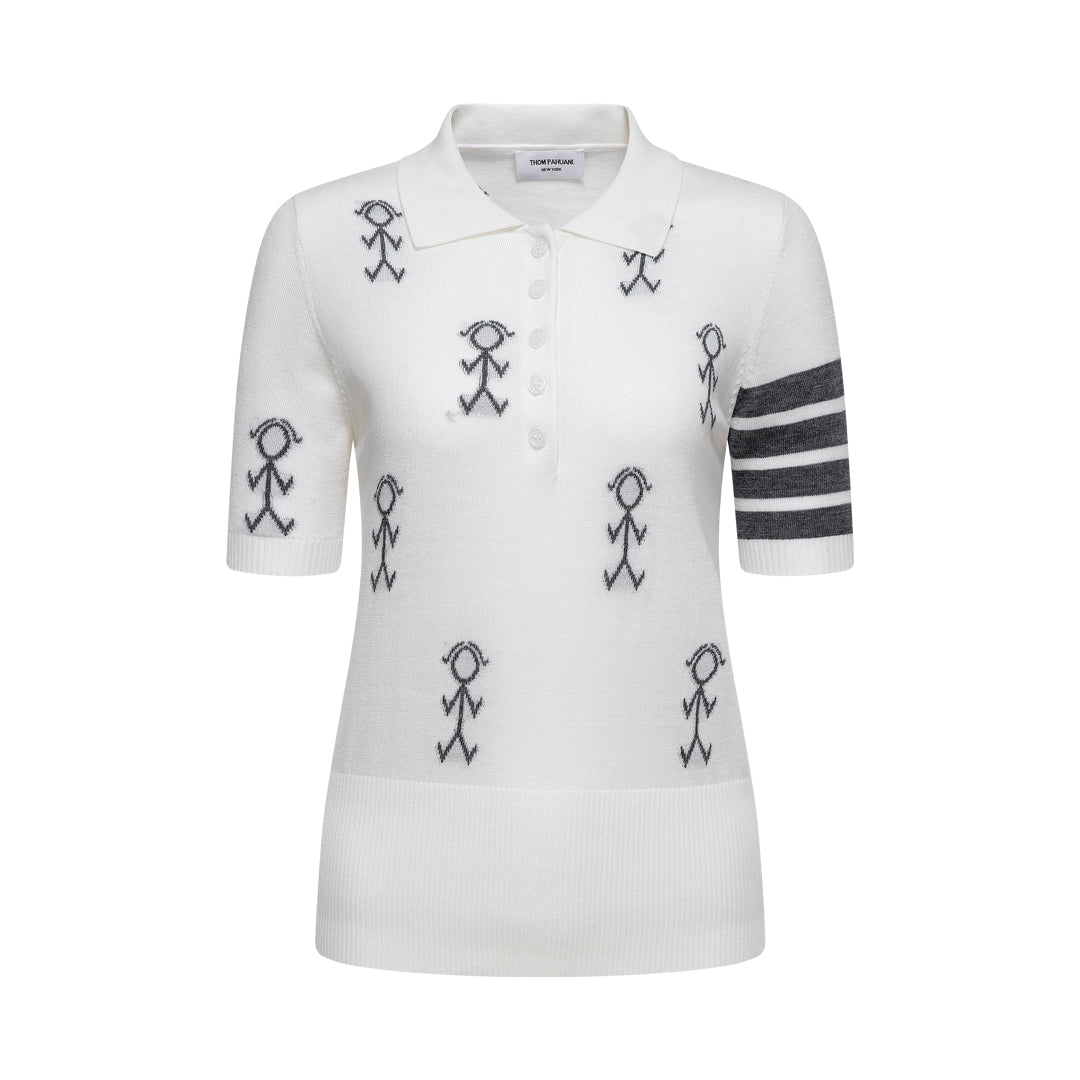 Thom Browne Women Stickman POLO shirt