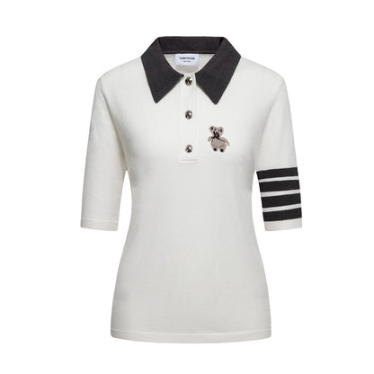 Thom Browne  Women Bear POLO shirt