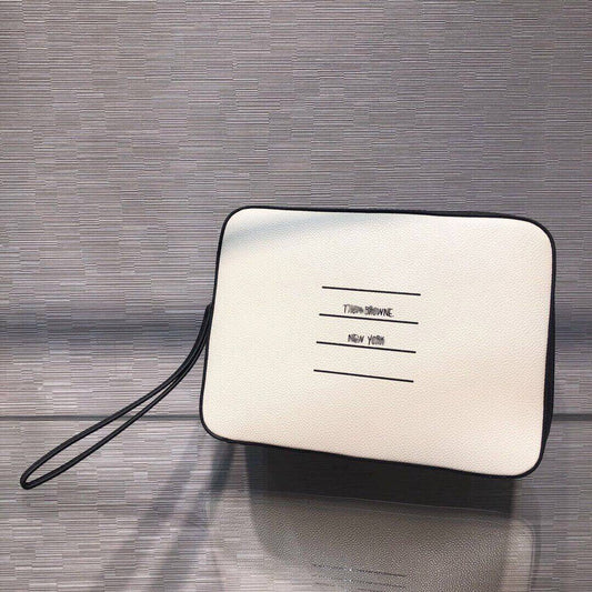 Thom Browne  Top-tier two-tone clutch