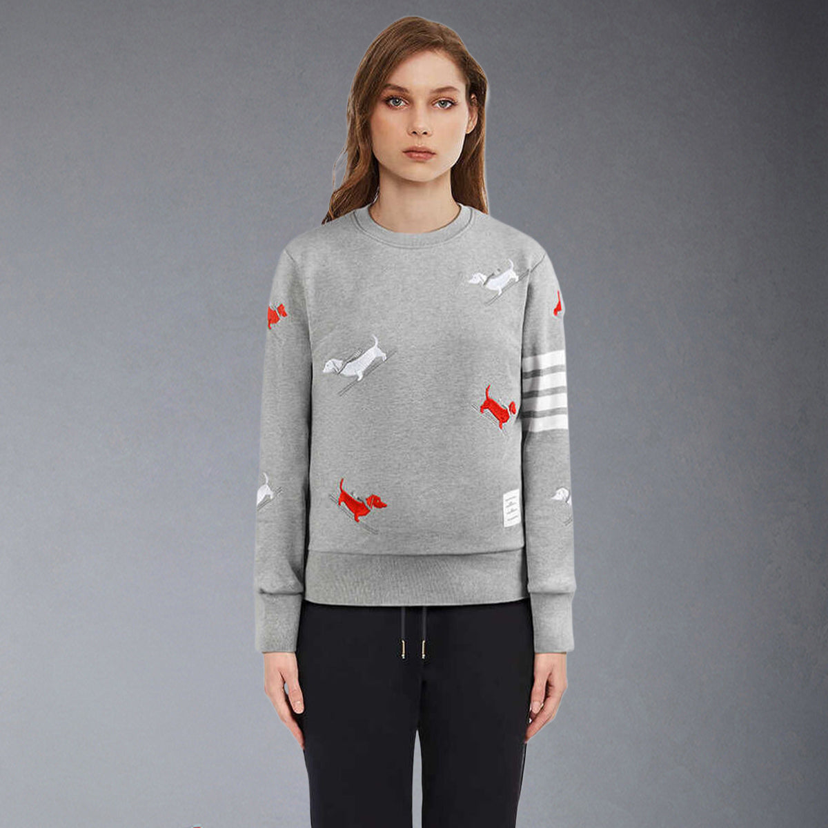 Thom Browne  Puppy Embroidery Sweatshirt