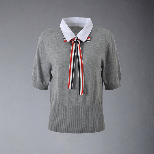 Thom Browne  Women Ribbon POLO shirt