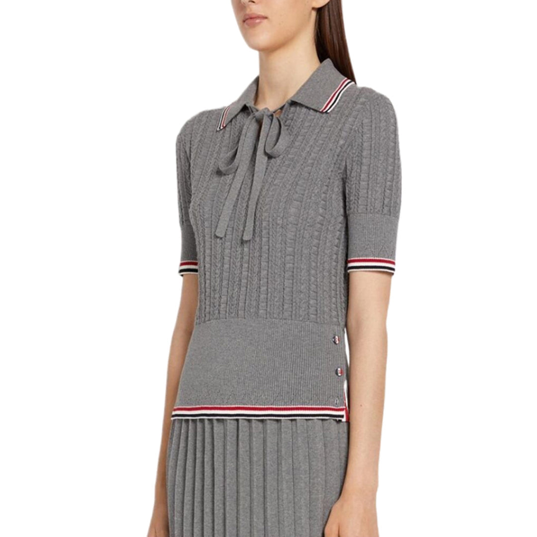 Thom Browne Women stripe POLO shirt