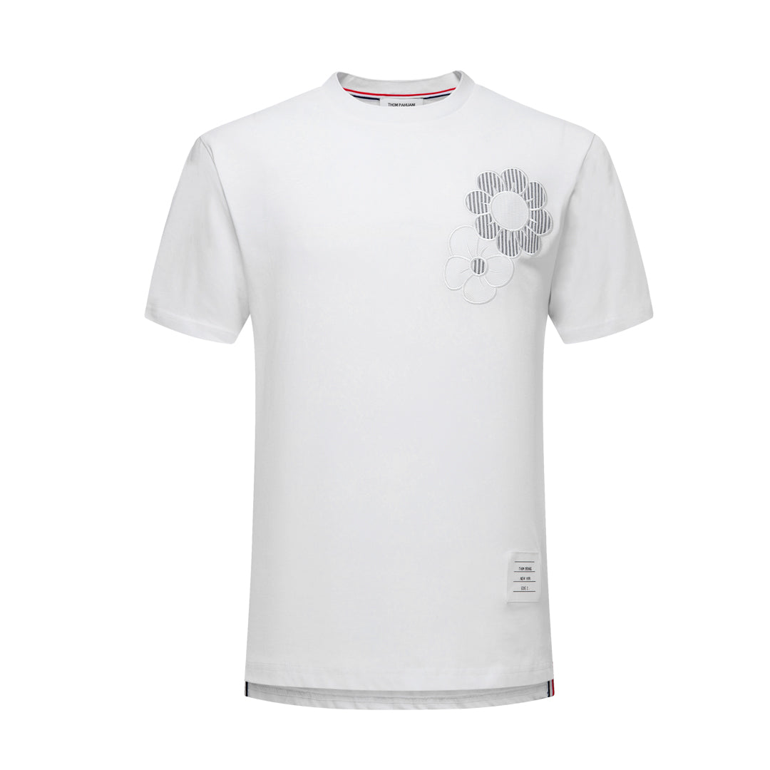 Thom Browne Floral Embroidery T-shirt