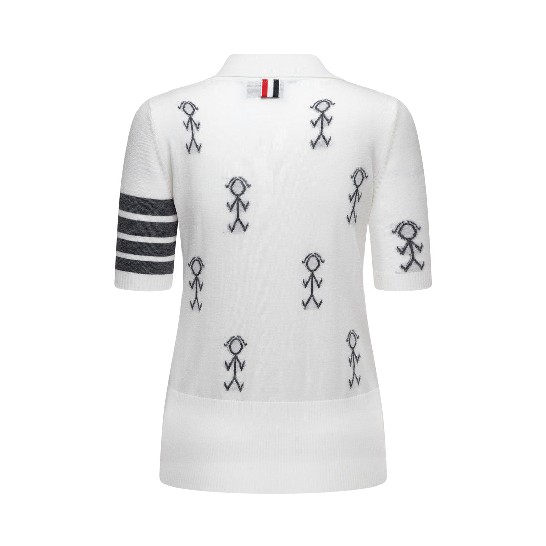 Thom Browne Women Stickman POLO shirt