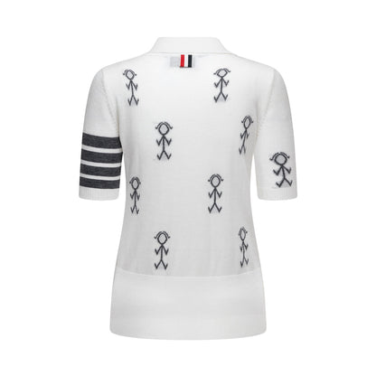 Thom Browne Women Stickman POLO shirt