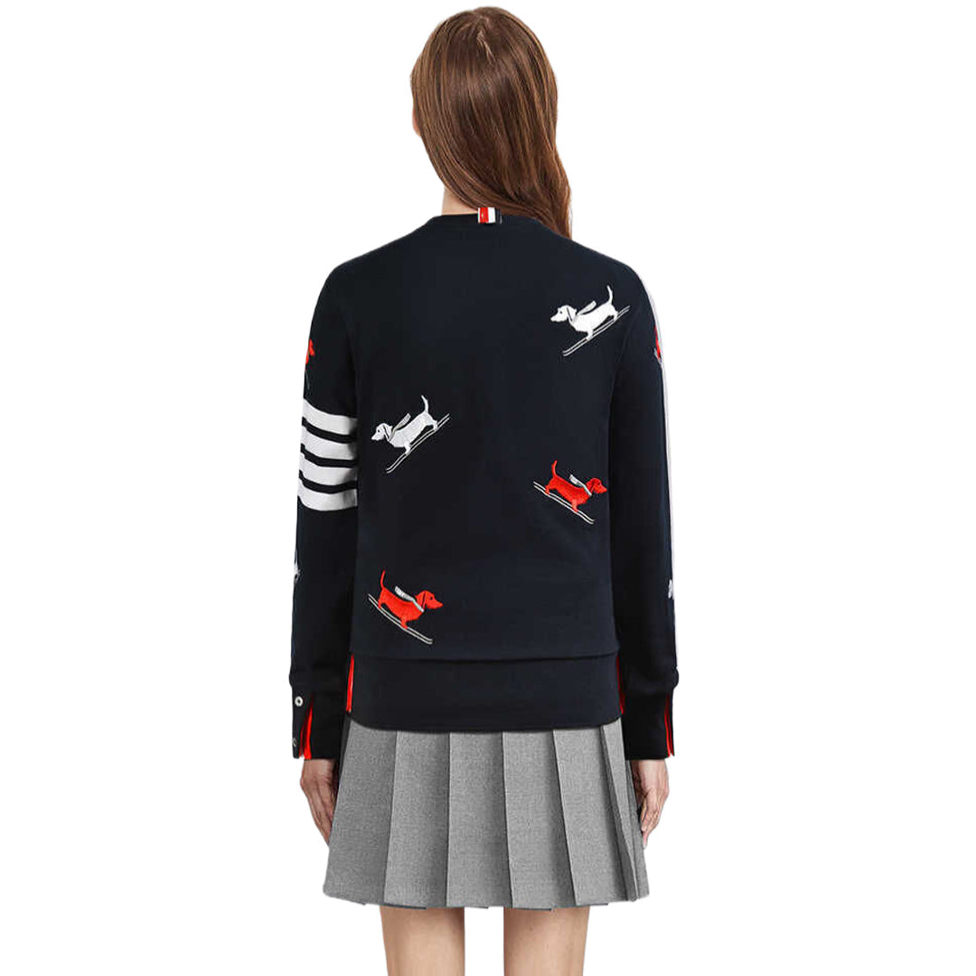 Thom Browne  Puppy Embroidery Sweatshirt