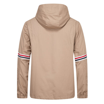 Thom Browne Khaki Hooded Jacket