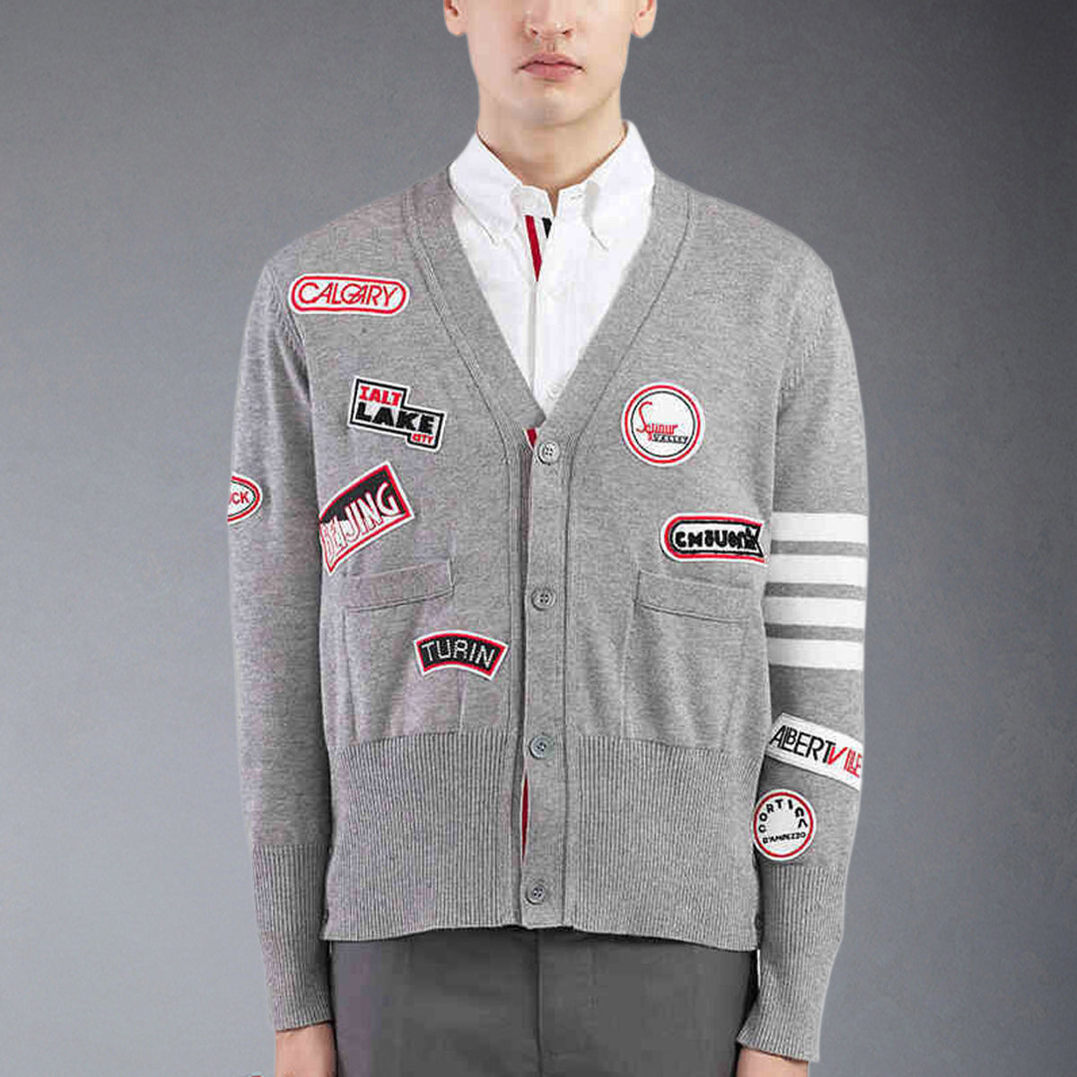 Thom Browne  Knitted Cardigan