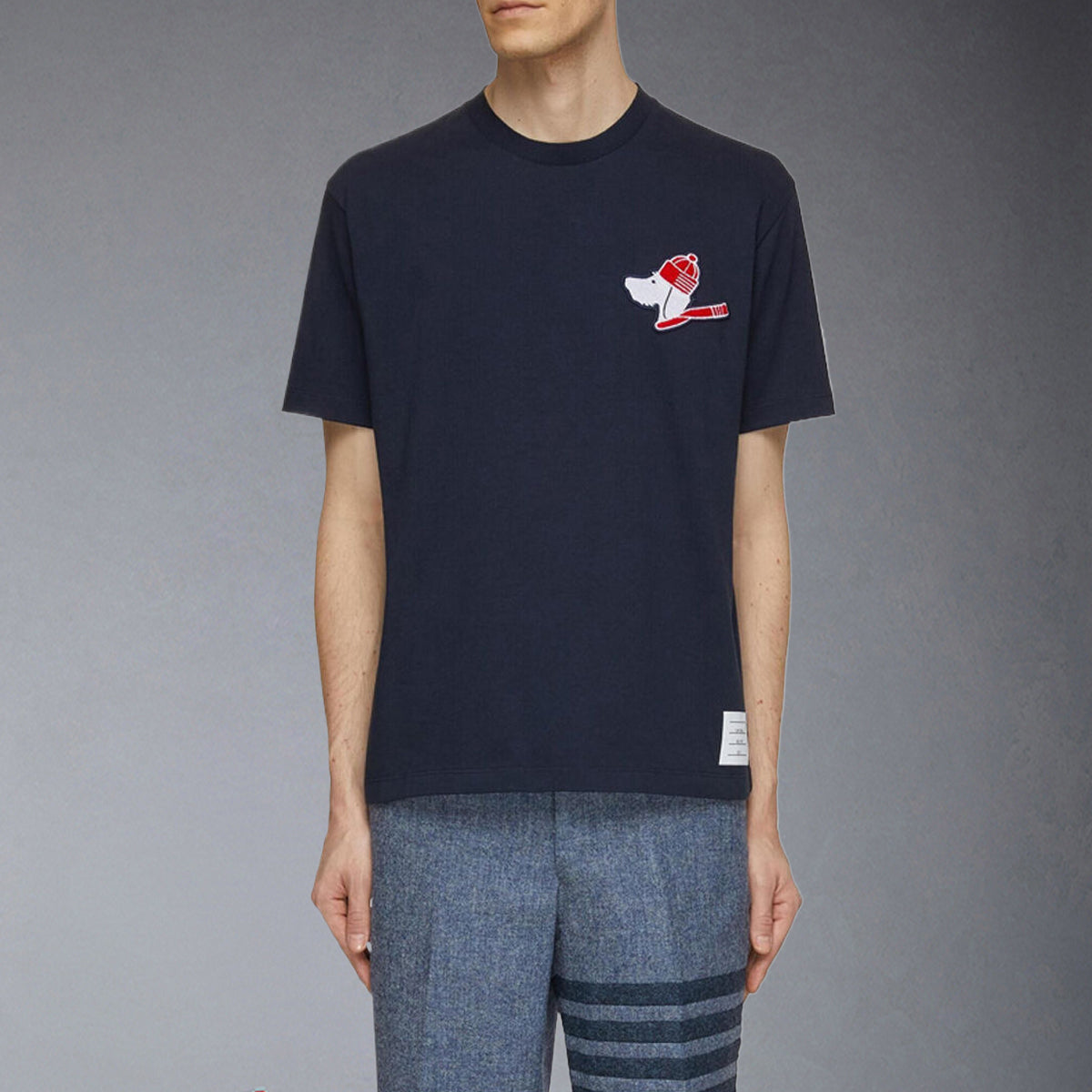Thom Browne  Puppy embroidery T-shirt