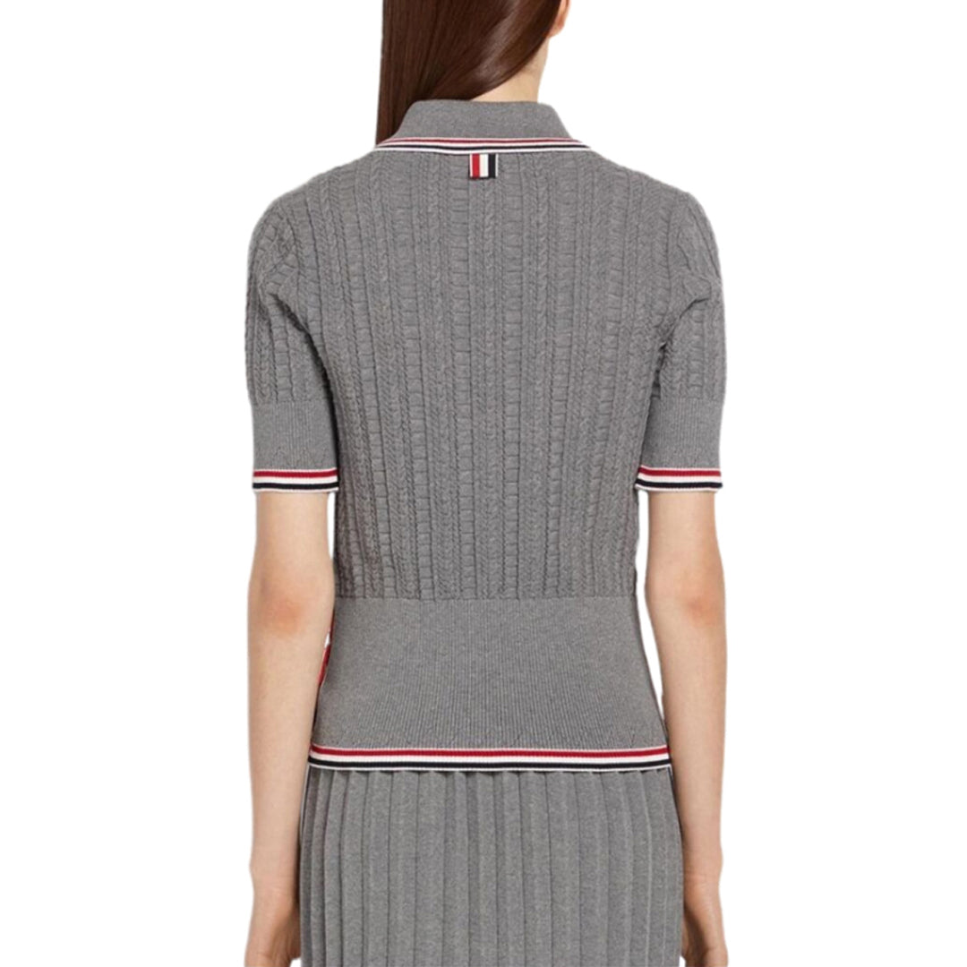 Thom Browne Women stripe POLO shirt