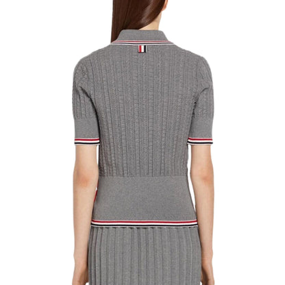 Thom Browne Women stripe POLO shirt