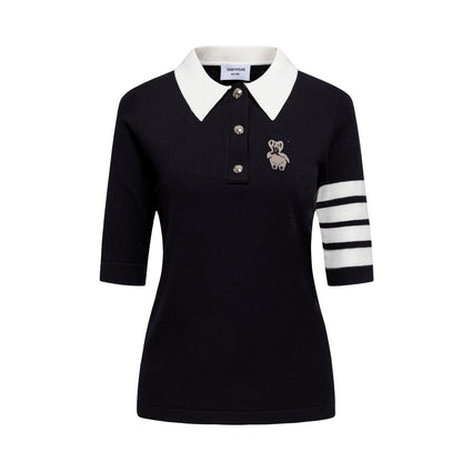 Thom Browne  Women Bear POLO shirt