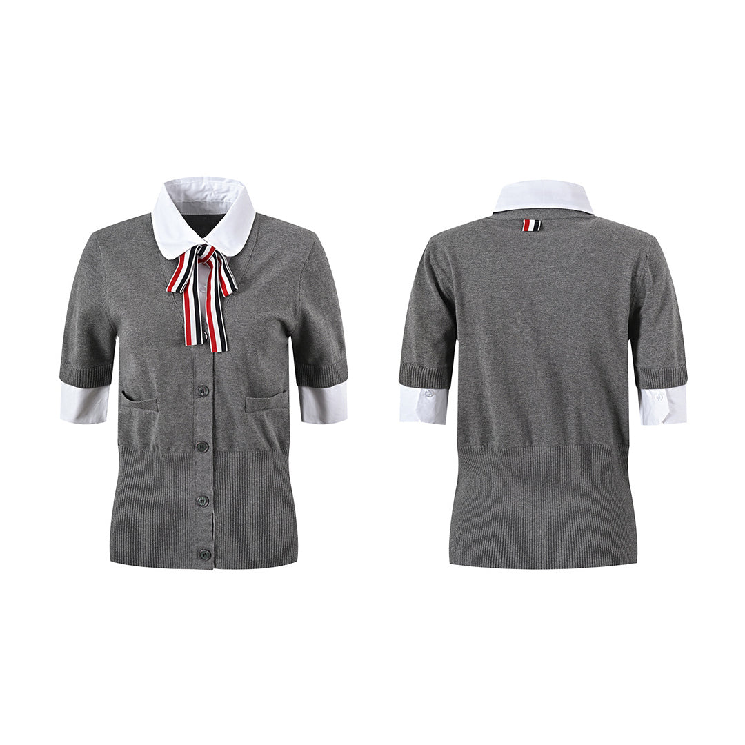 Thom Browne  Women Ribbon POLO shirt