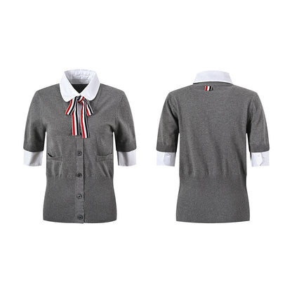 Thom Browne  Women Ribbon POLO shirt