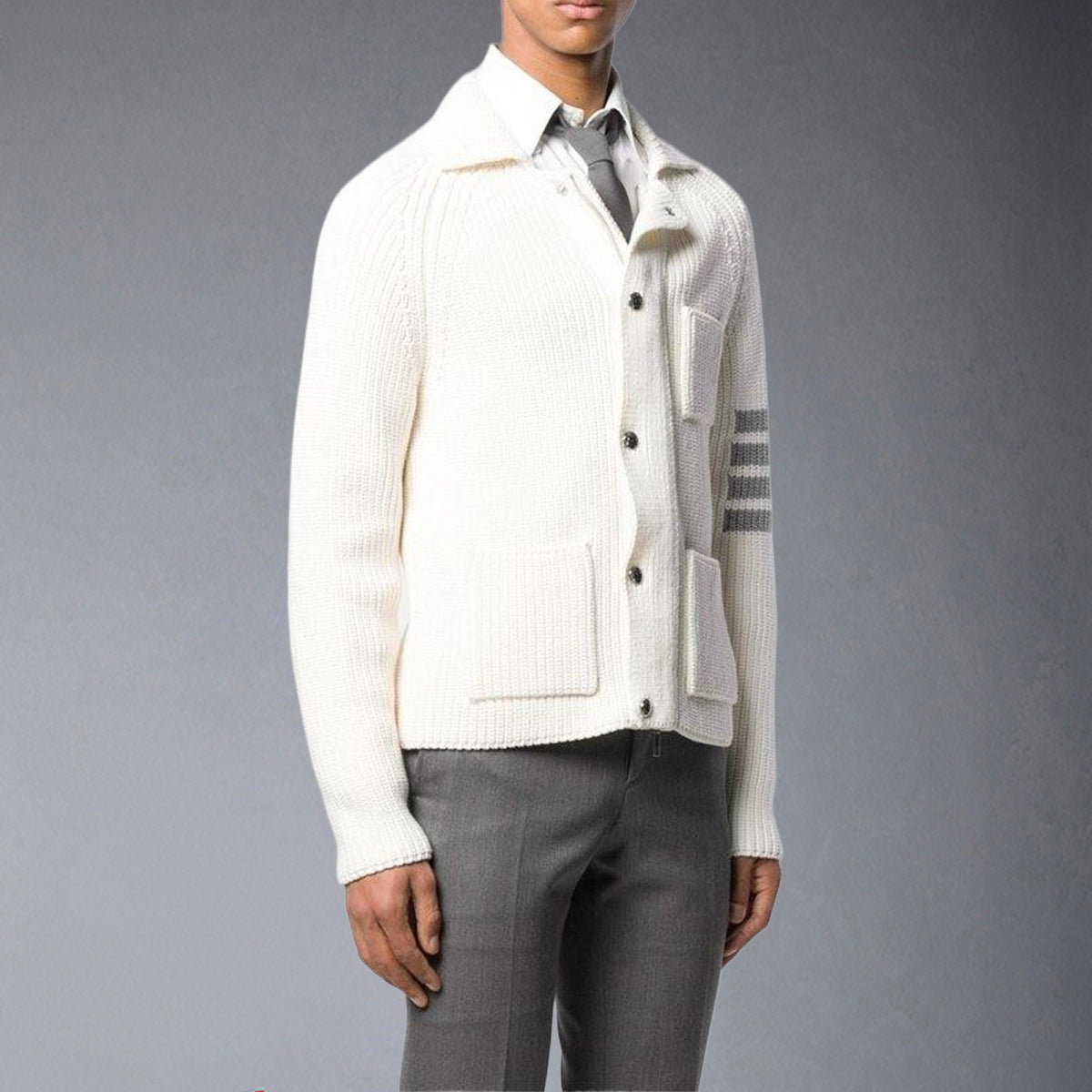 Thom Browne  Knitted sweater coat