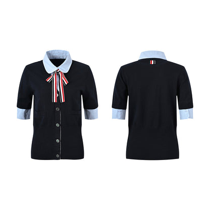 Thom Browne  Women Ribbon POLO shirt