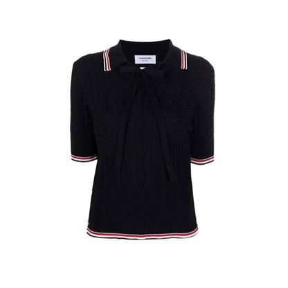 Thom Browne Women stripe POLO shirt