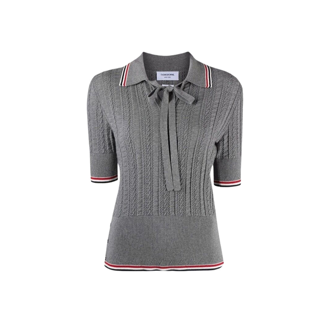 Thom Browne Women stripe POLO shirt