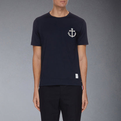 Thom Browne Anchor Embroidery  T-shirt