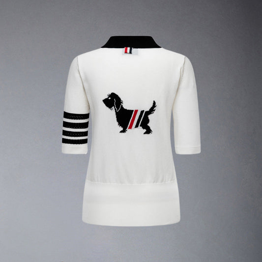 Thom Browne Women puppy POLO shirt