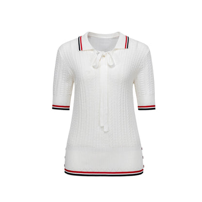 Thom Browne Women stripe POLO shirt