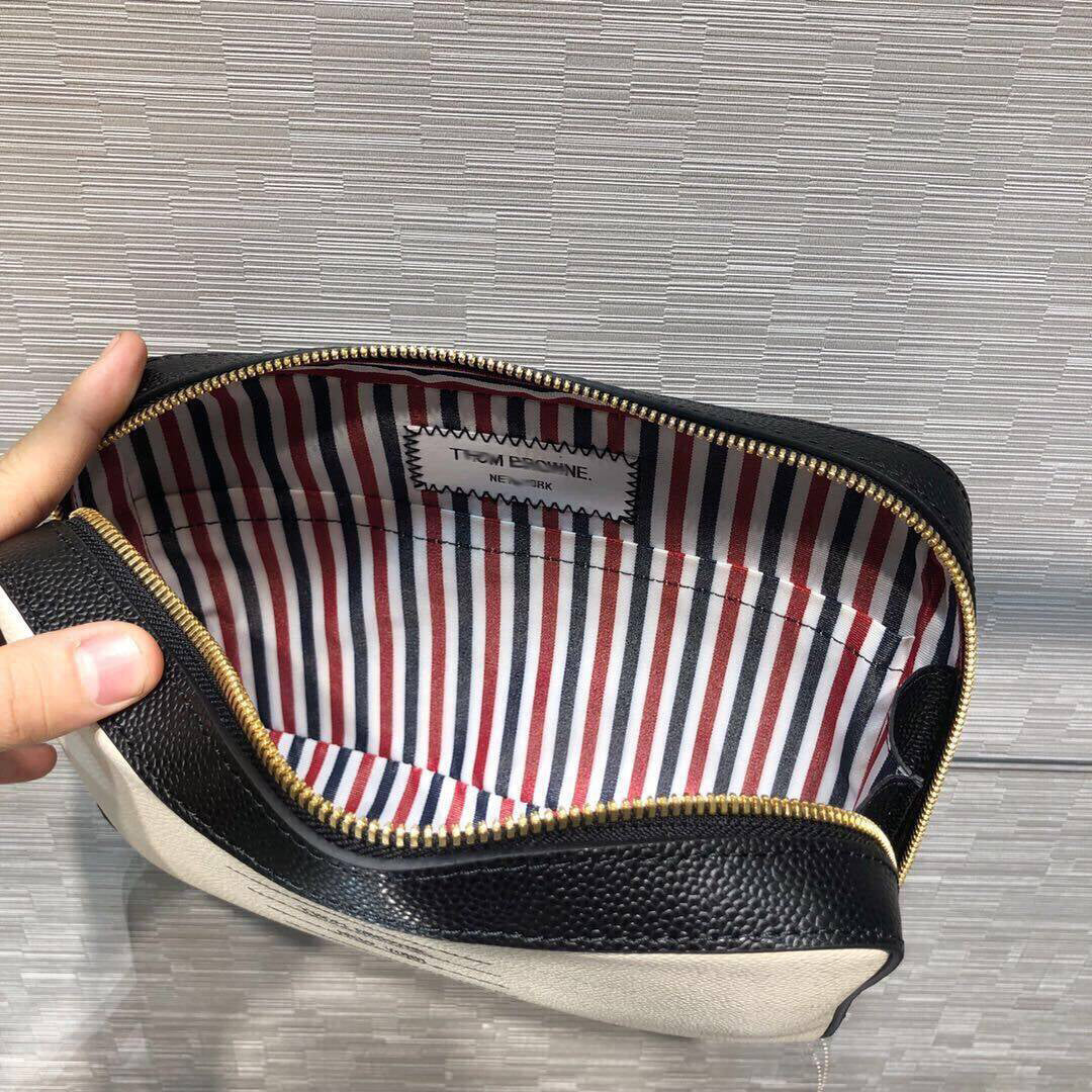 Thom Browne  Top-tier two-tone clutch