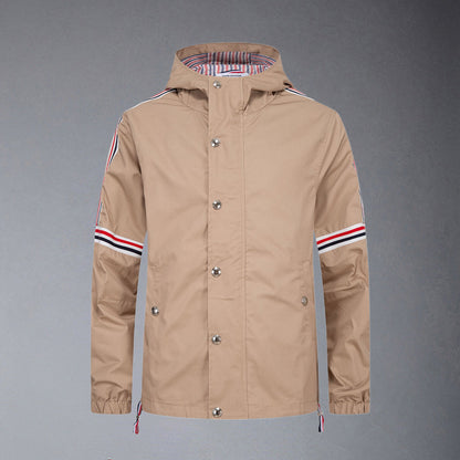 Thom Browne Khaki Hooded Jacket