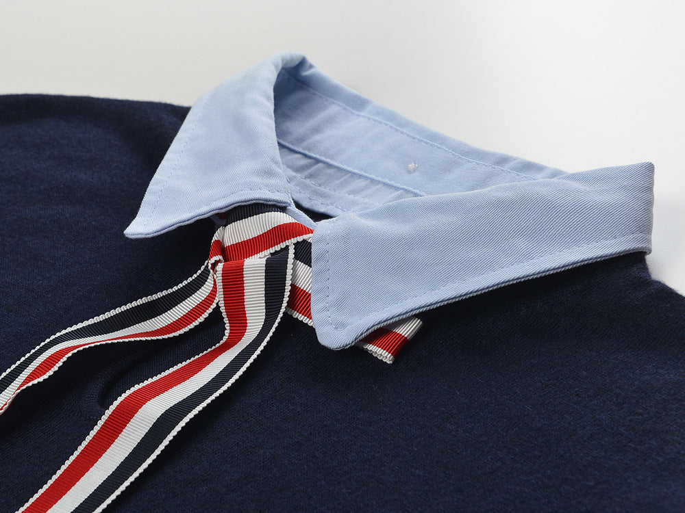 Thom Browne  Women Ribbon POLO shirt