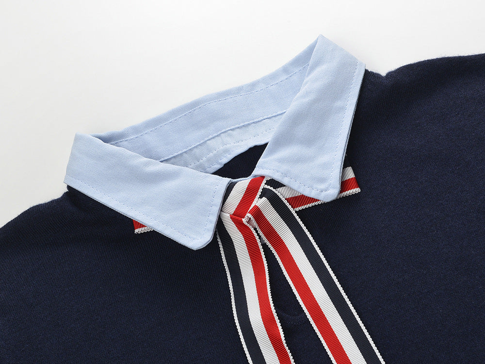 Thom Browne  Women Ribbon POLO shirt