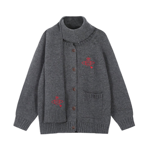 Vivienne Westwood 2026  Scarf-Collar Cotton Sweater