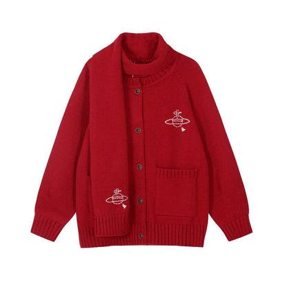 Vivienne Westwood 2026  Scarf-Collar Cotton Sweater