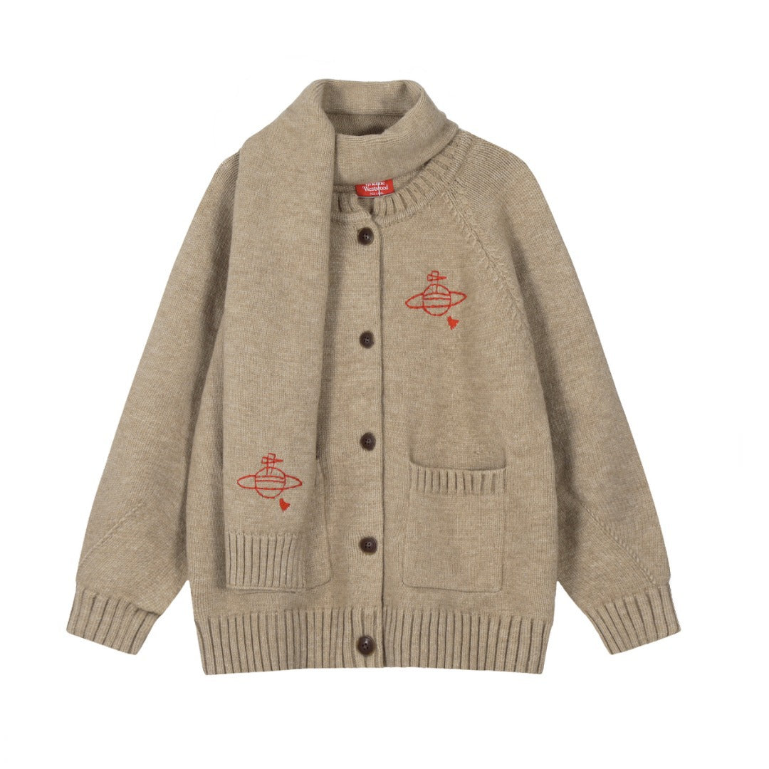 Vivienne Westwood 2026  Scarf-Collar Cotton Sweater