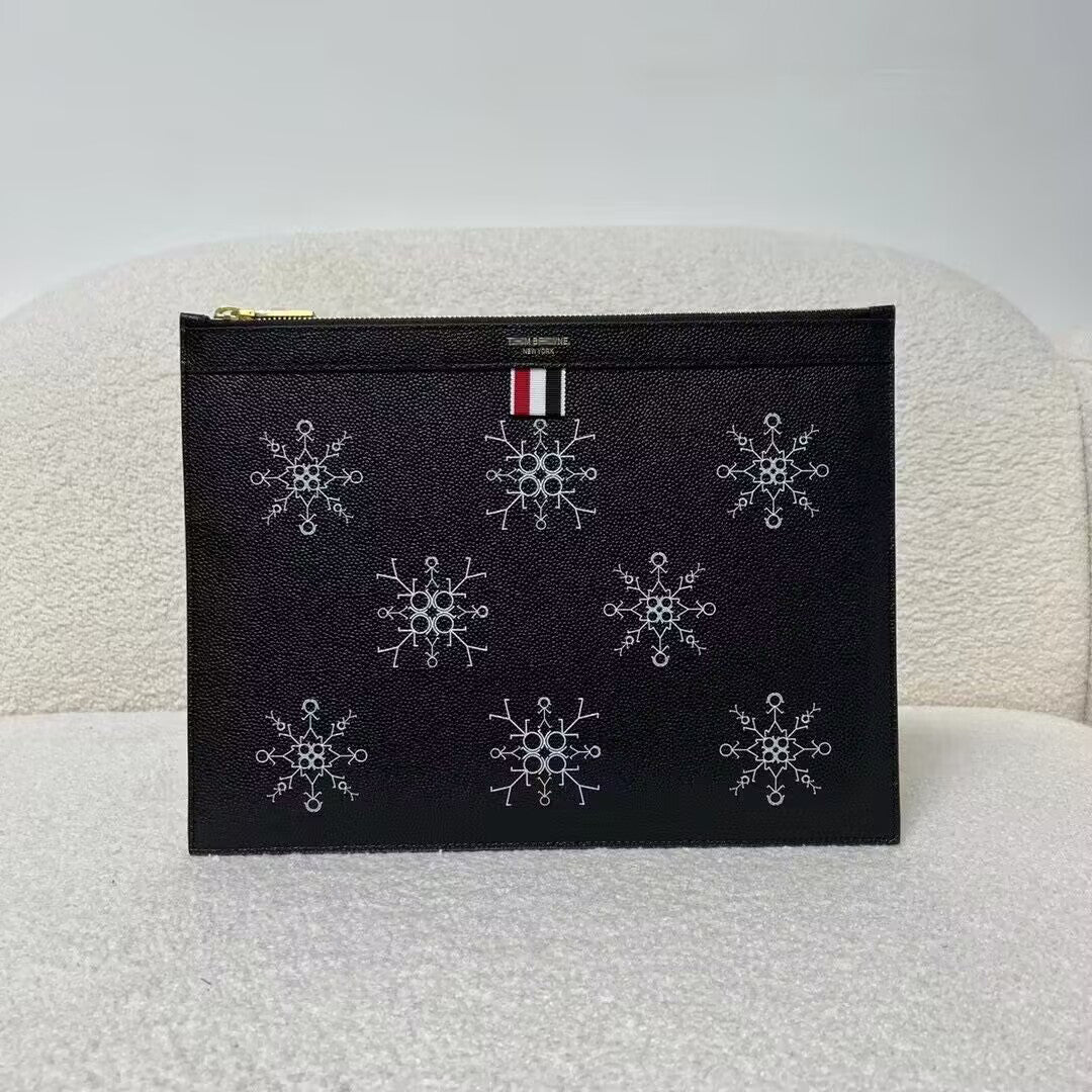 Thom Browne Top-grade cowhide clutch