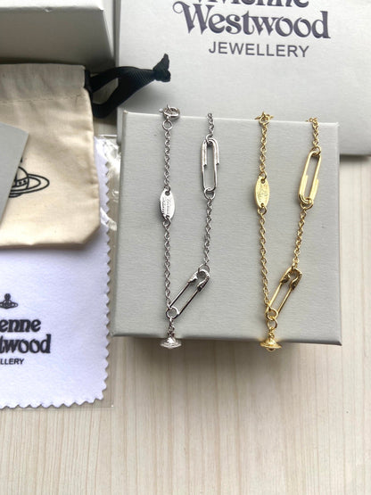 Vivienne Westwood 2026 Minimalist Safety Pin Bracelet